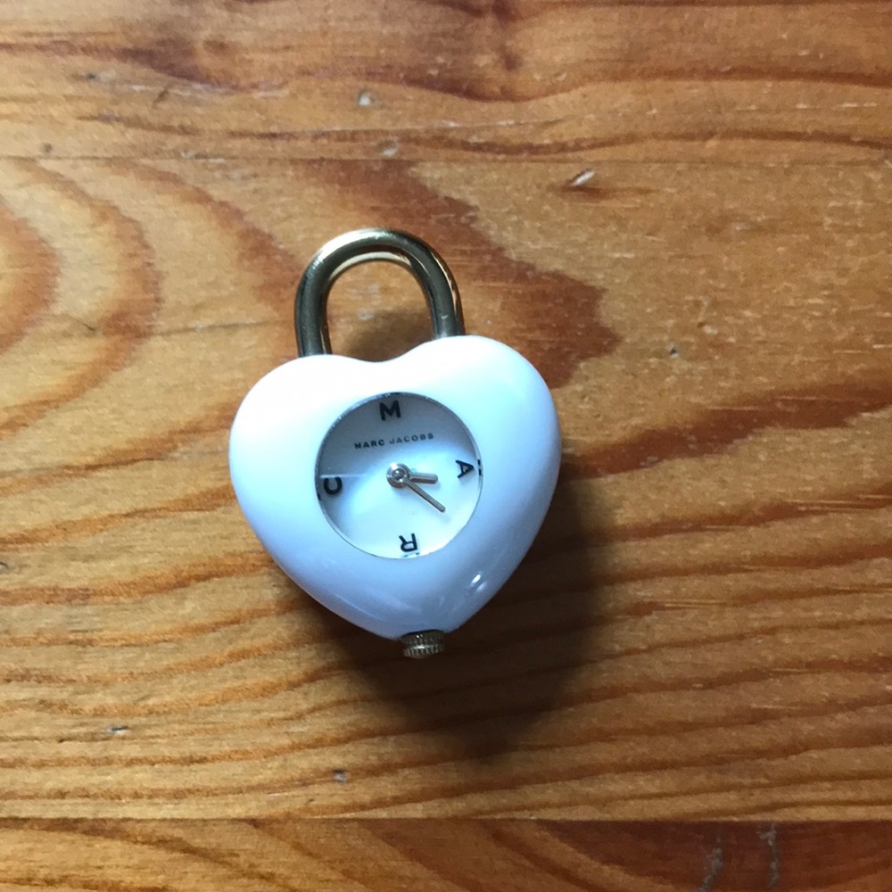Marc by Marc Jacobs white heart watch pendant